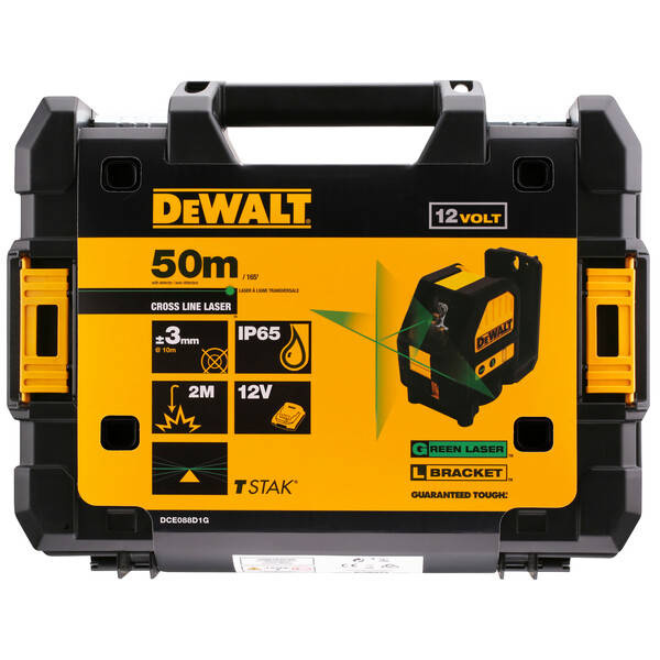 Akumulatorowy laser samopoziomujący DCE088D1G DeWalt + akumulator + ładowarka + walizka