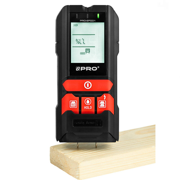  Detektor ścienny 4w1 z wilgotnościomierzem PRO-EP001