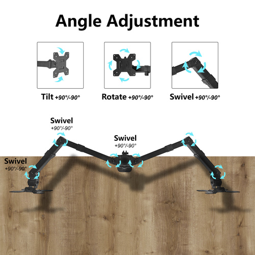 Uchwyt na dwa monitory ZYONIX ZETA