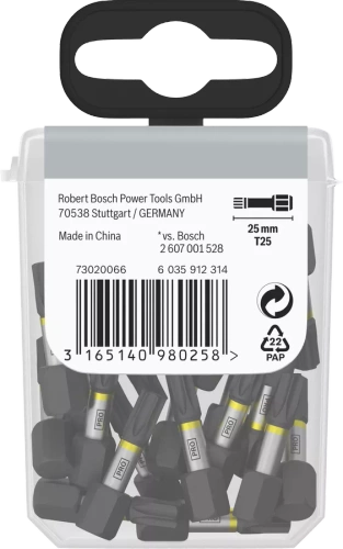 Zestaw 25 szt. bitów TX25 Bosch PRO Torx Impact 2607002806