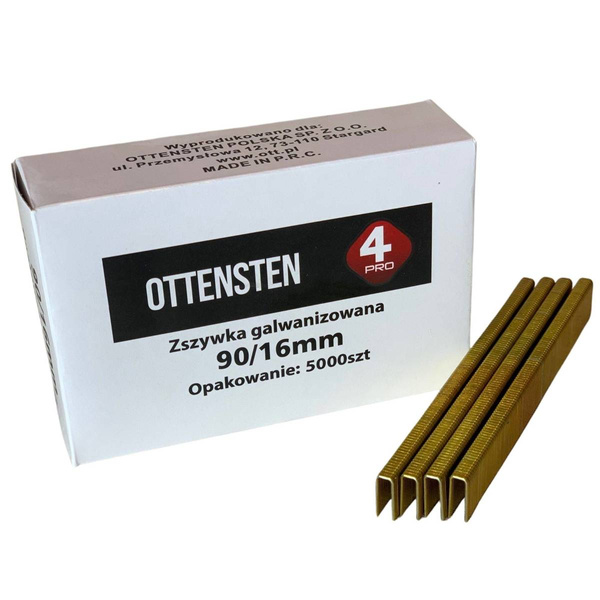 Zszywki stolarskie TYP90 16mm 5000 szt. ZST9016G1 Ottensten 4PRO