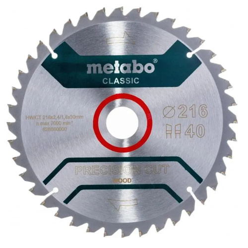Metabo Piła tarczowa HW/CT 216x30mm 40 WZ 628060000