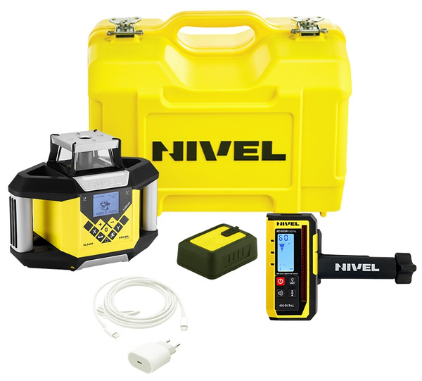 Niwelator laserowy Nivel System NL340R DIGITAL z czujnikiem cyfrowym i czerwnoą wiązką