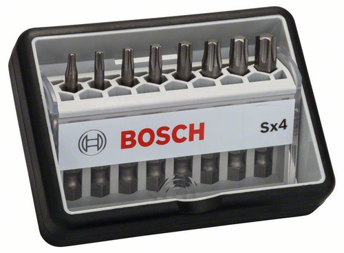 8-elem. zestaw bitów do wkrętarek Robust Line Sx T, wersja Extra Hard Bosch 2607002559