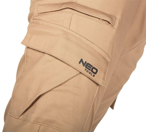 Spodnie robocze OUTDOOR, typu jogger, beżowe, NEO Tools 81-285-XS