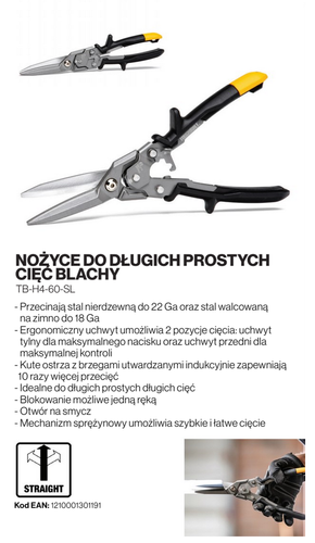 Nożyce do blachy ToughBuilt TB-H4-60-SL