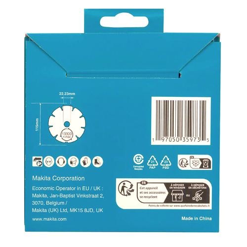 Tarcza diamentowa Makita do cięcia betonu 115 x 22,23 mm D-80070