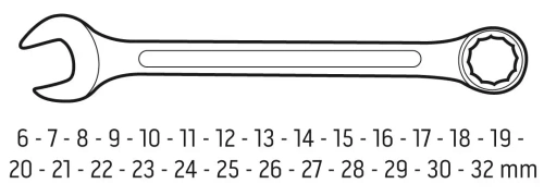 Zestaw 26 szt. kluczy płasko oczkowych 6-32 mm NEO Tools 09-754