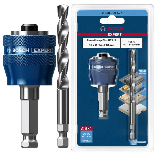 Adapter do otwornic Bosch EXPERT Power Change Plus 11mm + wiertło 7.15x105