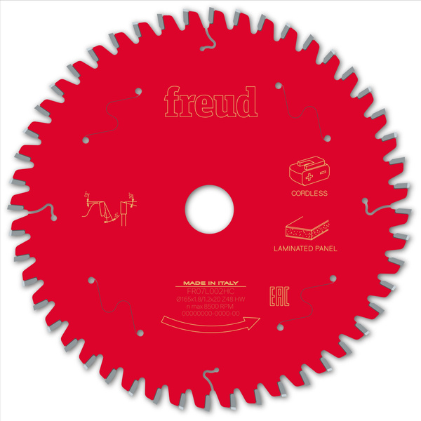 Tarcza do paneli laminowanych 165x1.8/1.2x20 mm Z48 Freud FR07L002HC