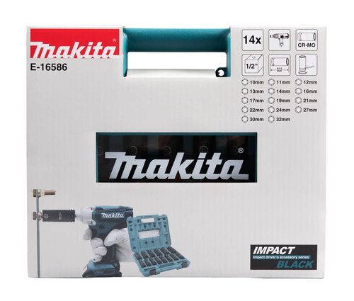 Zestaw nasadek udarowych Impact Black 14 szt. Makita E-16586