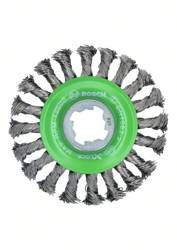 Szczotka tarczowa z drutu 115 pleciona, stal nierdzewna z systemem X-LOCK Bosch 2608620733