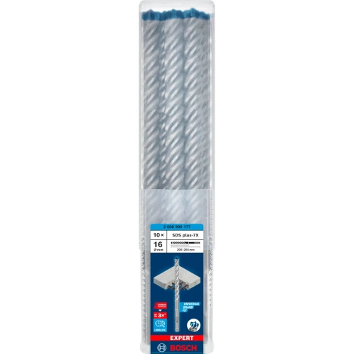 Wiertło udarowe 16x200x265 mm Bosch SDS plus-7X (2608900177) 10 szt.