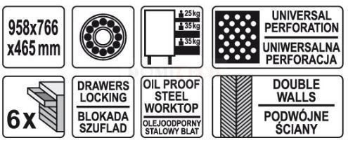 Wózek narzędziowy Yato YT-5530