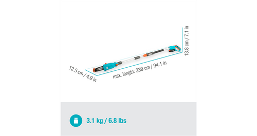 Akumulatorowa pilarka łańcuchowa z trzonkiem teleskopowym Gardena TCS 20/18V P4A 14770-20