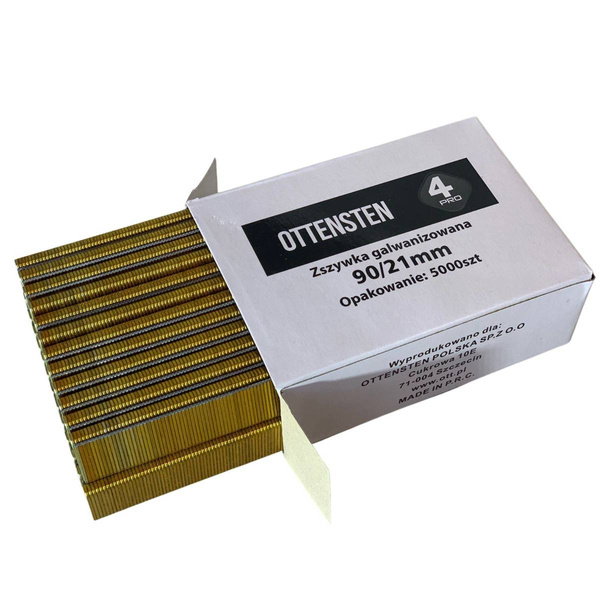 Zszywki stolarskie TYP90 21mm 5000 szt. ZST9021G1 Ottensten 4PRO