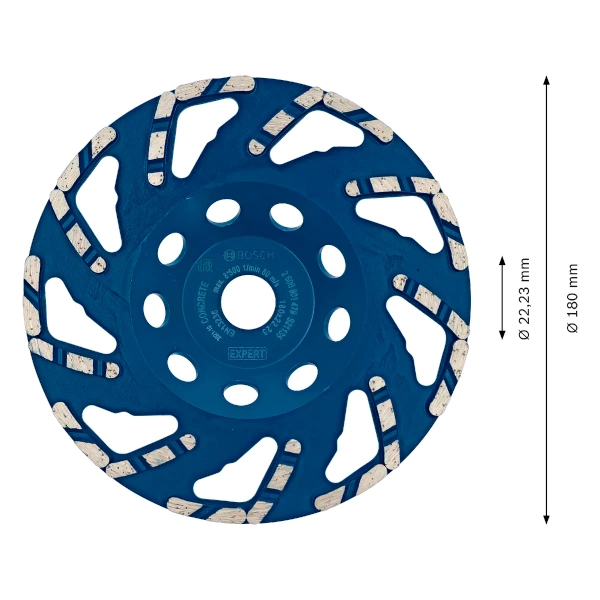 Diamentowa tarcza garnkowa 180x22,23x4,5 Bosch EXPERT Concrete 2608901479