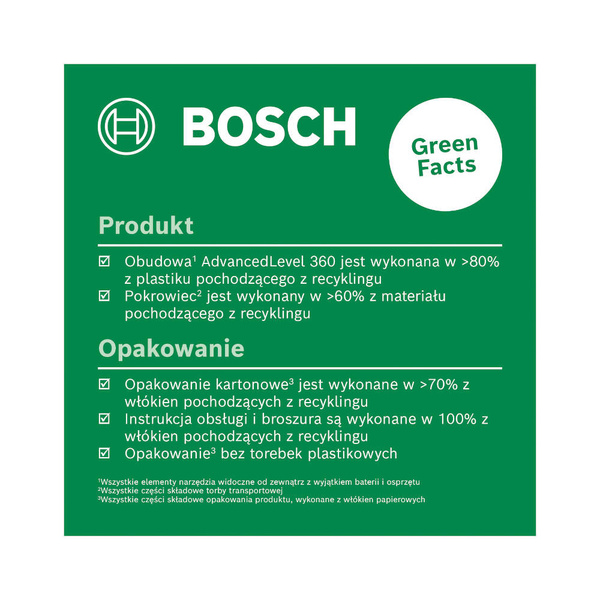 Laser krzyżowy Bosch AdvancedLevel 360 0603663B06