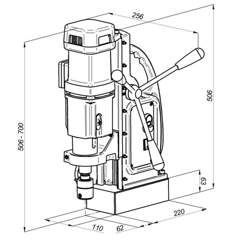 Wiertarka elektromagnetyczna PRO 100/4 Plus Promotech