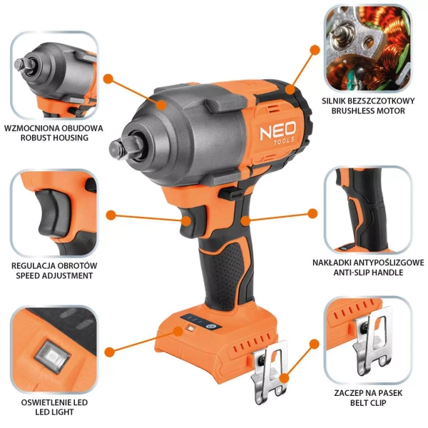 Klucz udarowy NEO Tools 04-608
