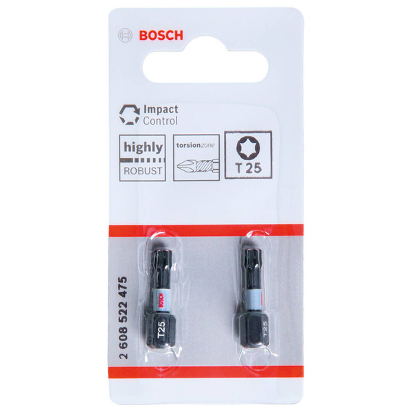 Zestaw 2 szt. bitów udarowych TX25 Bosch Impact Control 2608522475