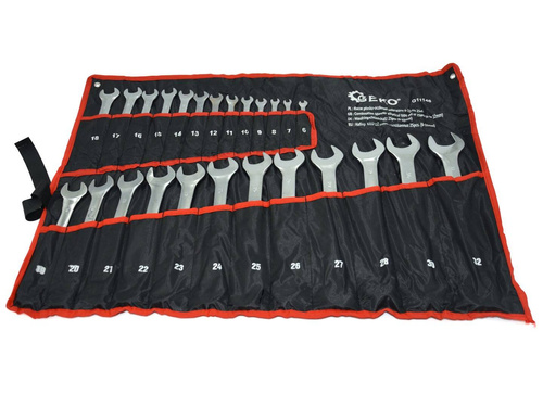 Zestaw kluczy płasko-oczkowych 6-32 mm Geko G11146