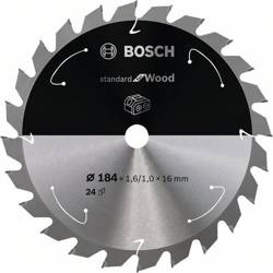 Tarcza do piły tarczowej bezprzewodowej Standard for Wood 184 × 1,6 / 1 × 16 T24 Bosch 2608837700