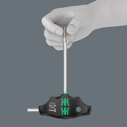 Zestaw kluczy imbusowych 454/5 HF SHK Set 1 z rękojeścią poprzeczną, Hex-Plus Wera