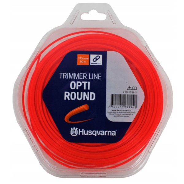 Żyłka tnąca okrągła Husqvarna do podkaszarki 2,4mmx90m