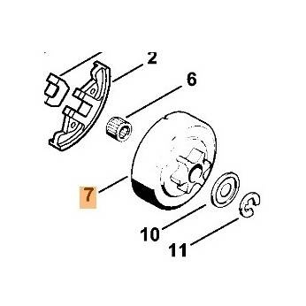 Bęben sprzęgła Stihl z zębatką stałą 3/8" Picco 6Z