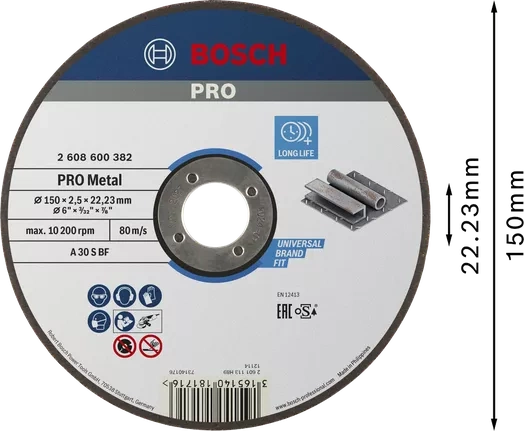 Tarcza tnąca prosta Expert for Metal 150x22,23 Bosch 2608600382