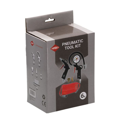 Kompresor dwutłokowy olejowy Aipress HL 425-50 z zestawem akcesoriów pneumatycznych