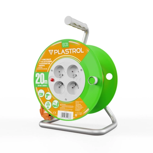 Przedłużacz bębnowy 20 m Plastrol Eco W-98946