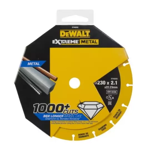 Tarcza diamentowa do cięcia stali 230 mm 22,23, 2,1 mm Dewalt DT40255-QZ