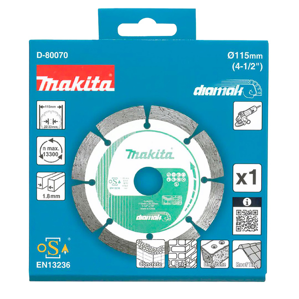 Tarcza diamentowa Makita do cięcia betonu 115 x 22,23 mm D-80070