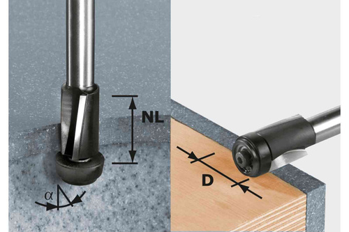 Frez do wyrówn. HW D19/25 SS S12 Festool 492661