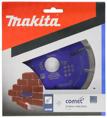 Tarcza tnąca do betonu, diamentowa Makita Comet, 125 x 22,23 mm B-13253