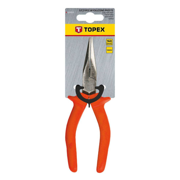Szczypce proste Topex wydłużone 160 mm 1000 V 32D513