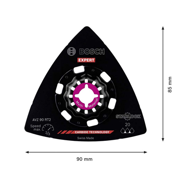 Stopa szlifierska do narzędzi wielofunkcyjnych Bosch Expert AVZ 90 RT2 - zestaw 10 sztuk