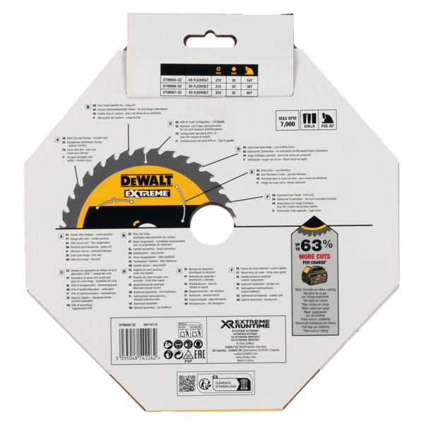 Tarcza do cięcia drewna 210x1,8x30mm 36T Dewalt DT99566-QZ