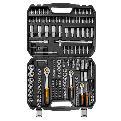 Klucze nasadowe NEO Tools 1/2", 3/8", 1/4" zestaw 182szt. 10-074