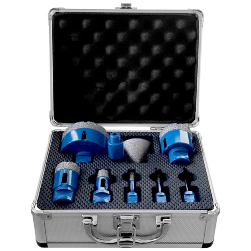 Zestaw 9 szt. otwornic 6-68mm w walizce Adiam 200886