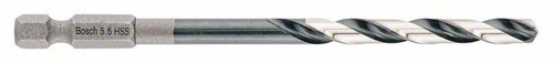 Wiertło spiralne HSS 5,5 mm, z chwytem sześciokątnym Bosch 2608577057