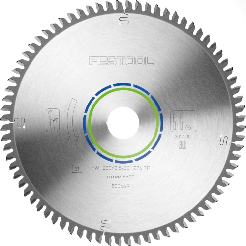 Tarcza pilarska specjalna 230x2,5x30 TF76 Festool 500649