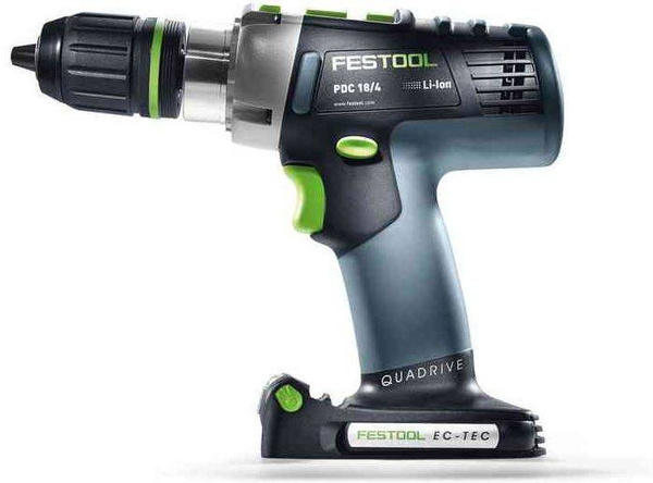 Akumulatorowa wiertarko-wkrętarka udarowa QUADRIVE  PDC 18/4 5,2/4,0 I-Set/XL-SCA 576469 Festool + 2 x akumulator + ładowarka + kufer