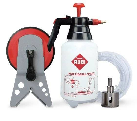 Zestaw: wiertło 35 mm + prowadnica MULTIDRILL + hydronetka Rubi 50921