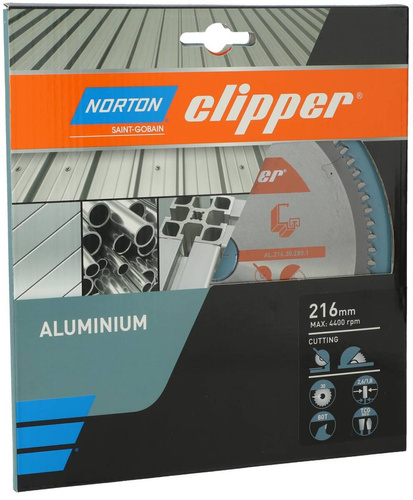 Tarcza do cięcia aluminium Norton Clipper 216x30mm 70184608136