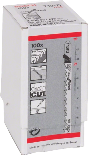 Zestaw 100 szt. brzeszczotów do wyrzynarek Bosch T 101 D (2608637877)