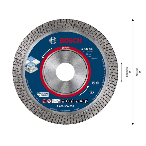 Tarcza diamentowa Bosch EXPERT HardCeramic 125x1.4x10mm