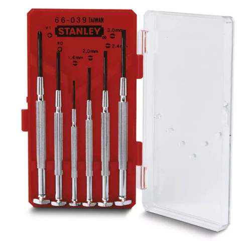 Zestaw 6 szt.wkrętów z metalową rękojeścią Stanley 1-66-039
